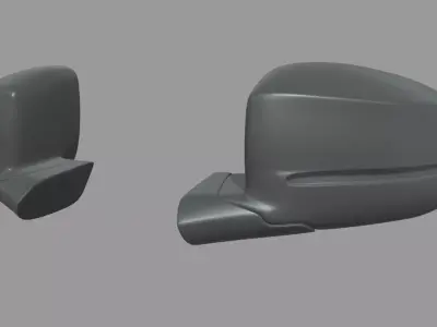 Car Mirror 024 Low-poly 3D model