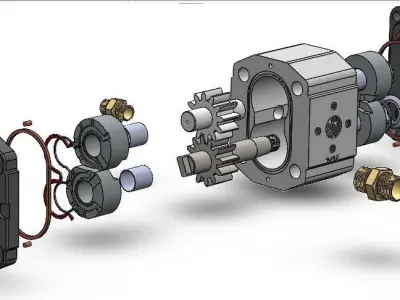 Hydraulic Gear Pump 3D model