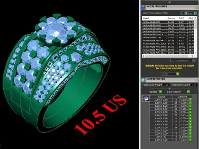 Luxury Men Rings Designs 5MR003 3D print model
