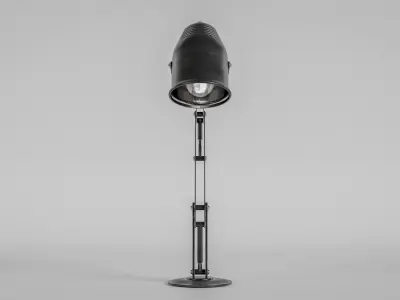 Industrial sci-fi desk lamp concept Low-poly 3D model