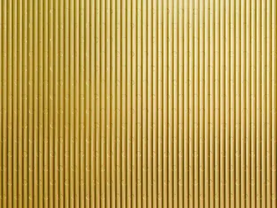 Golden Corrugated Metal Grill Texture PBR Seamless Texture