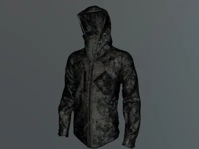 NIKE TECHWEAR  HOODED JACKET PBR Low-poly 3D model