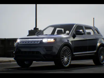 SUV 03 Driveable Animated Realistic Low-poly 3D model