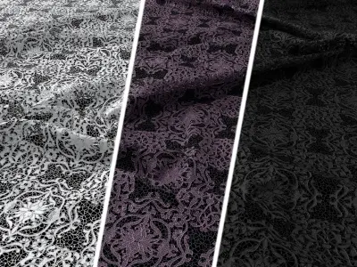 Lace Embroidery 09 - 4K - PBR - PNG - SBSAR Texture