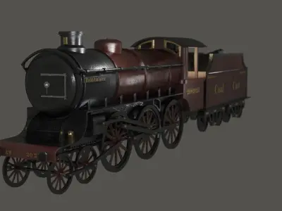 Steam Train 3D model
