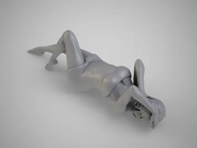 Woman In  Mini Dress 3D print model