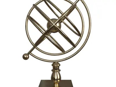 gold decorative sphere 3D model