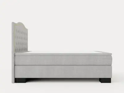 Hilton Luxury Complete Bed Package 180x200 Admiral Headboard Top Low-poly 3D model