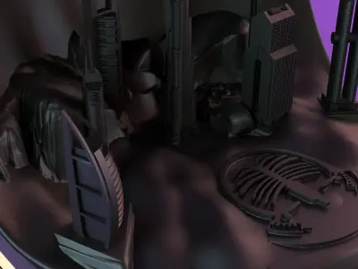 Dubai decoration statue stand 3D print model