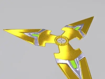 overwatch genji shuriken Free 3D model