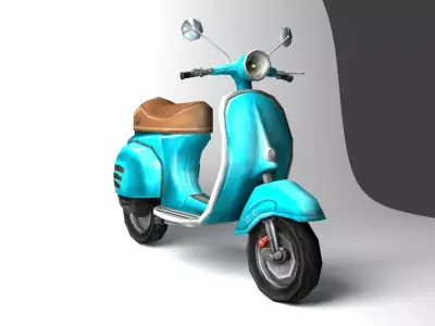 Vespa-Scooter scooter Low-poly 3D model