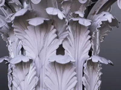 Classic column Corinthian high poly 3D model