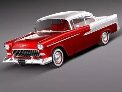 Chevrolet Bel Air Coupe 1955 3D Model 3D model