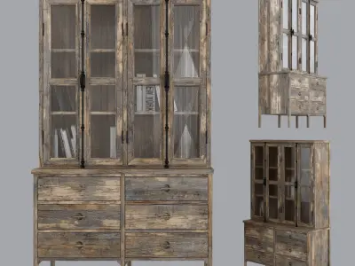 FURNITURE SET005 Low-poly 3D model