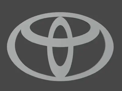 Toyota emblem Low-poly 3D model