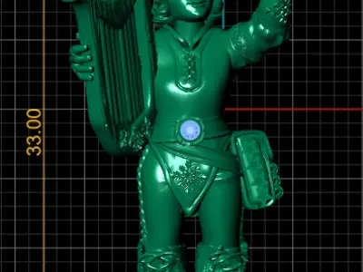 MUSICIAN PENDANT 3D PRINTABLE MODEL  3D print model