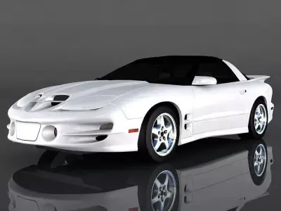 Pontiac Firebird Low-poly 3D model