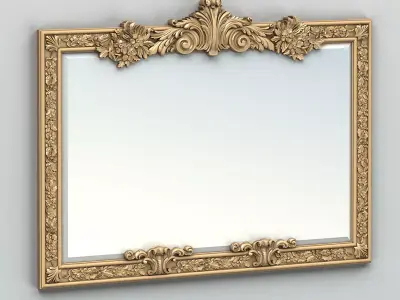 Rectangle mirror frame 017 3D model