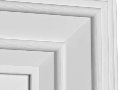 Classical picture in a wooden frame 3D model