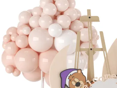 baby newborn room decorative 3D model