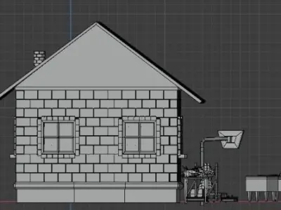 Low poly Tanner pbr game ready house with furniture Free low-poly 3D model