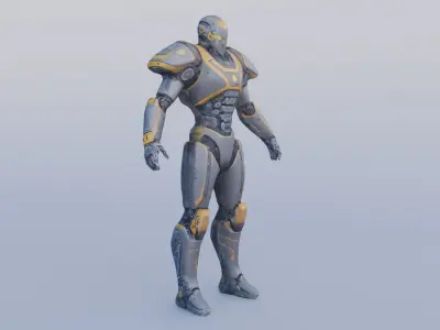 Robot  Character with Animation Free 3D model