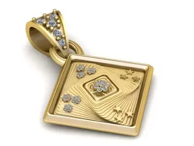 PRECIOUS WOMEN PENDANT 3D PRINTABLE MODEL  3D print model