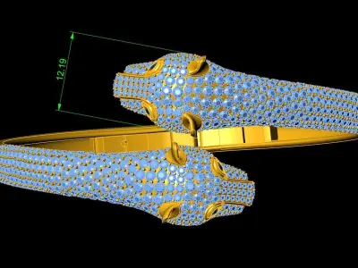 Bangle  with diamond 3D model