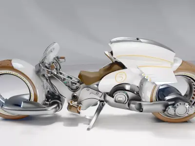 Futuristic Motorcycle 3D model by Alpha92