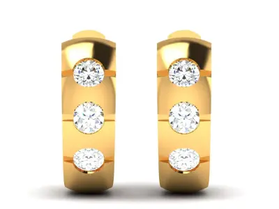 Women Earring 3dm STL OBJ FBX Render Details 3D print model