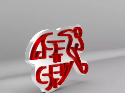 Switzerland National Soccer Team Logo 3D model