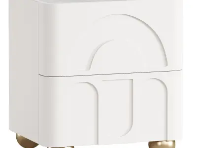 Light Luxury Bedside Table 3D model