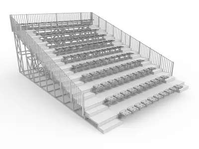 Bleachers 24 3D model