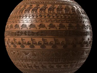 Wood Materials 17- Decorative Wood panel Seamless Pbr 4k Low-poly 3D model