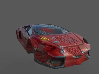 apocalypse car Low-poly 3D model