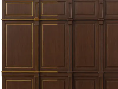 Wooden panels 01 01 3D model