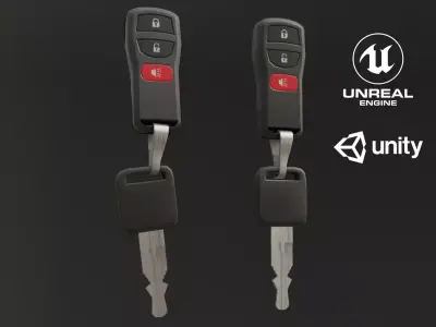 Car Key Low-poly 3D model