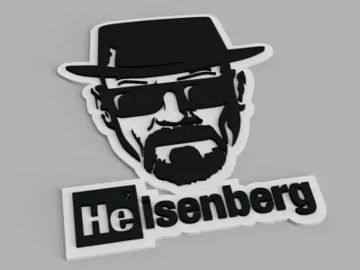 Heisenberg Breaking Bad Logo Wall Picture Free 3D print model