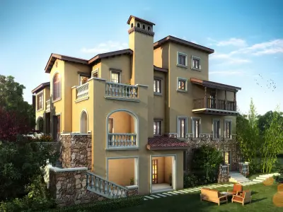 3D model of 2022 luxury fashion villa exterior 08 3D model