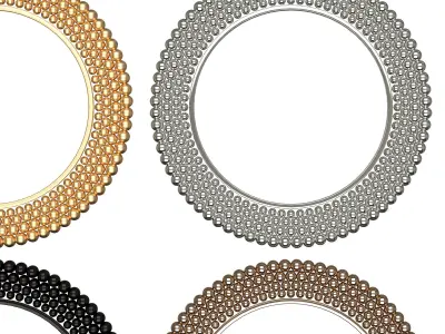 Round Mirror 03 Low-poly 3D model