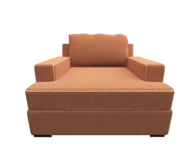 armchair sofa with armrests 3D model