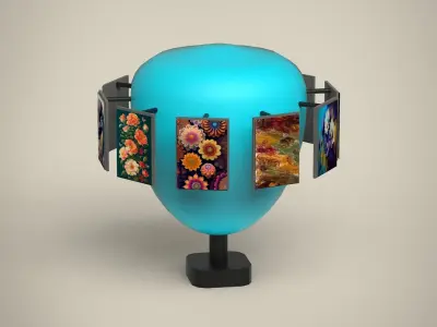 Frame Stand Low-poly 3D model