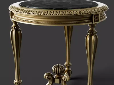 tea table Low-poly 3D model