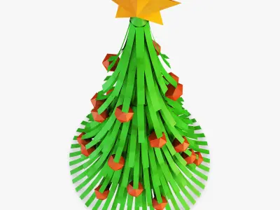 Christmas Tree Paper v 1 3D model