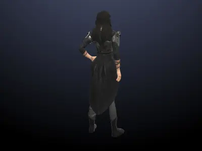 Hero Woman Low-poly 3D model