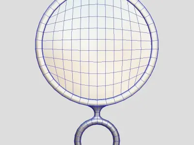 Hand Mirror 4 Low-poly 3D model