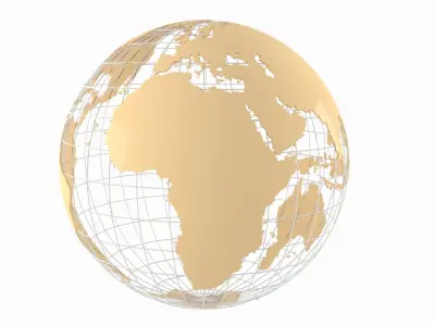 Globe News Skeleton Birdseed Color 3D model