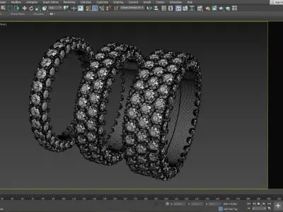 Infinity diamond ring Pack 3D print model 3D print model