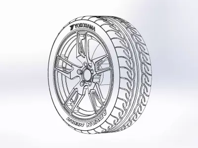 Wheel 18inch American Racing VF100 Scalpel for scale model 3D print model