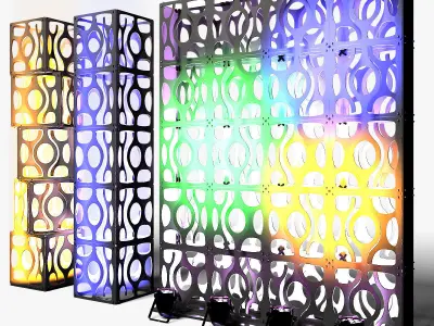Stage Decor 16 Modular Wall Column 3D model